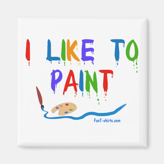 Me gusta pintar - imán (Frente)