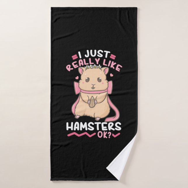 Me Gusta Realmente Hamsters Ok (Toalla de baño)