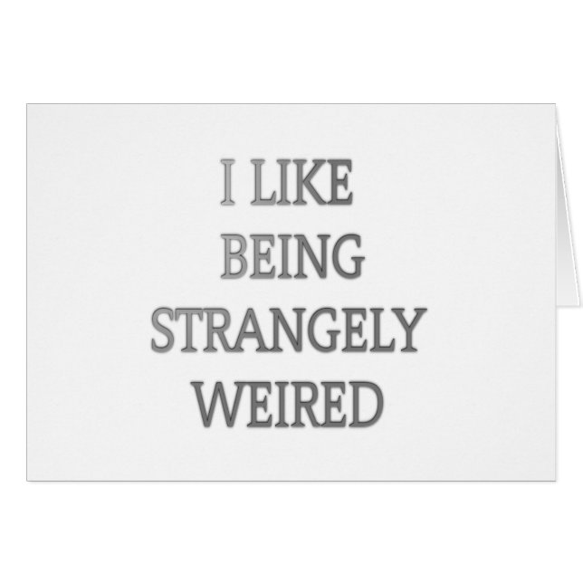 Me Gusta Ser Extrañamente Extraño: Diseño De Texto (Anverso (Horizontal))