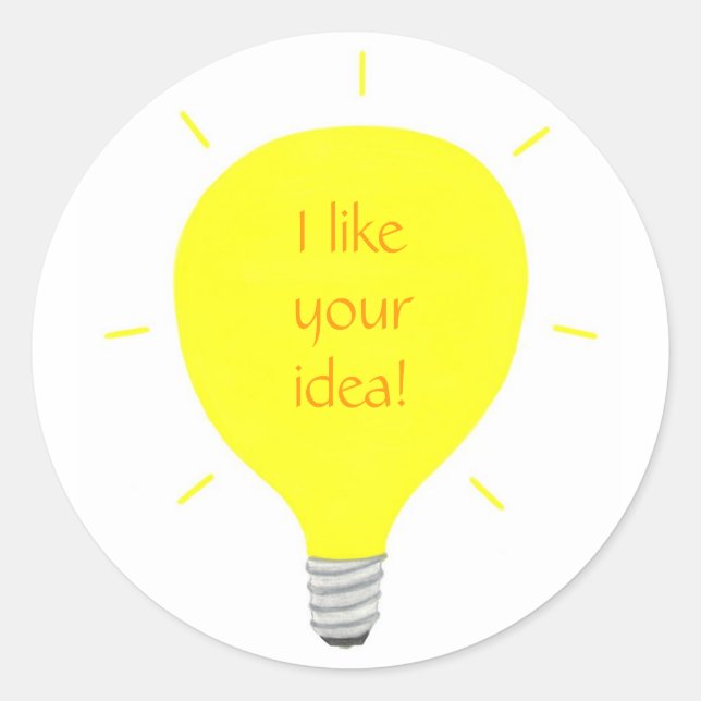Me gusta tu idea, pegatinas de afirmación de bombi (Anverso)