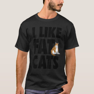 Me gustan las camisetas divertidas de gatos gordos