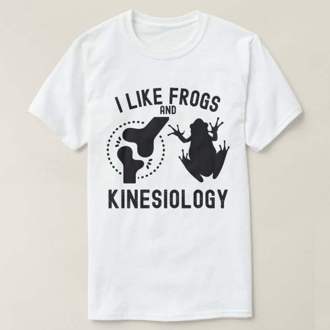 Me gustan las ranas y la camiseta de Kinesiología (Diseño del anverso)