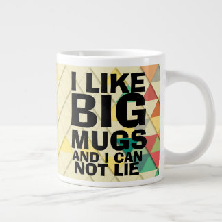 Me gustan las tazas grandes patrón de triángulo mo