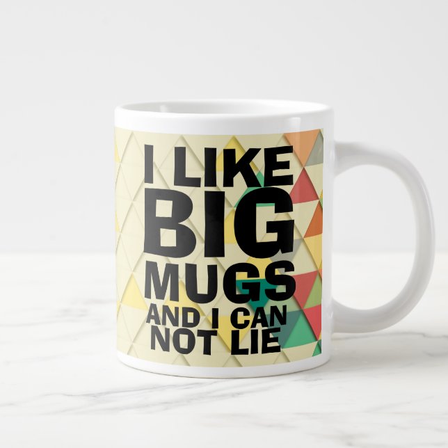 Me gustan las tazas grandes patrón de triángulo mo (Derecha)