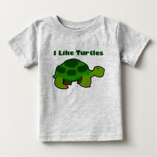 Me Gustan Las Tortugas - Bebé Bella Camiseta De J