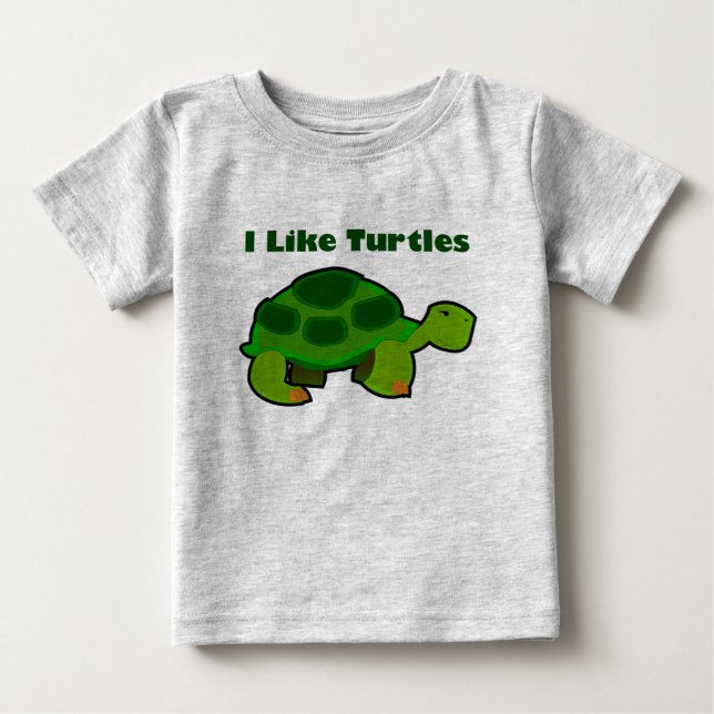 Me Gustan Las Tortugas - Bebé Bella Camiseta De Je (Anverso)