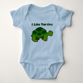 Me Gustan Las Tortugas - Bebé Jersey Bodysuit