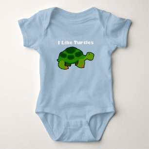 Me Gustan Las Tortugas - Bebé Jersey Bodysuit