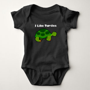 Me Gustan Las Tortugas - Bebé Jersey Bodysuit