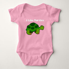 Me Gustan Las Tortugas - Bebé Jersey Bodysuit