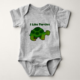 Me Gustan Las Tortugas - Bebé Jersey Bodysuit