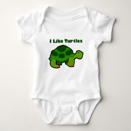 Me Gustan Las Tortugas - Bebé Jersey Bodysuit