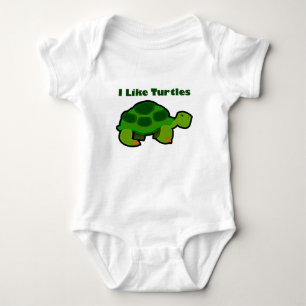 Me Gustan Las Tortugas - Bebé Jersey Bodysuit