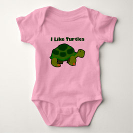 Me Gustan Las Tortugas - Bebé Jersey Bodysuit