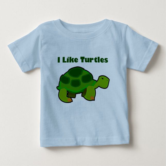 Me Gustan Las Tortugas - Camiseta De Bebé De Jerse (Anverso)