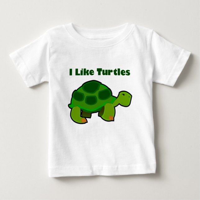 Me Gustan Las Tortugas - Camiseta De Bebé De Jerse (Anverso)