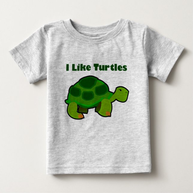 Me Gustan Las Tortugas - Camiseta De Bebé De Jerse (Anverso)