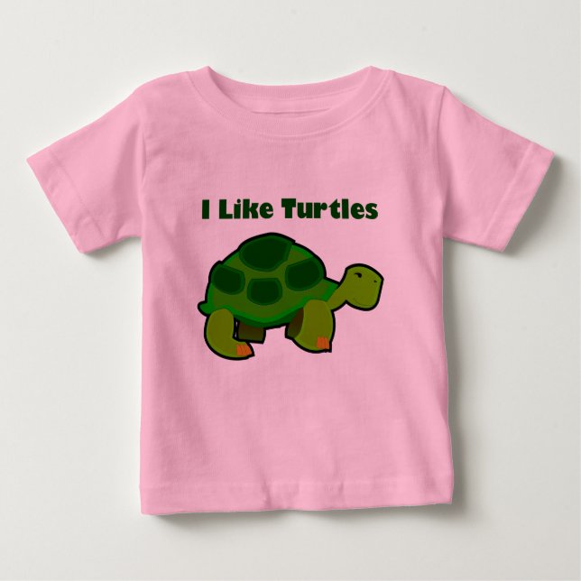 Me Gustan Las Tortugas - Camiseta De Bebé De Jerse (Anverso)