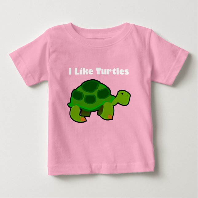 Me Gustan Las Tortugas - Camiseta De Bebé De Jerse (Anverso)