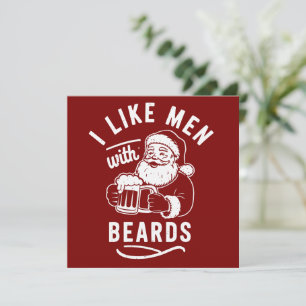 Me gustan los hombres con barbas Navidad Santa Cla