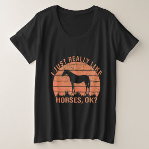 Me gustan mucho los caballos en mandarina naranja