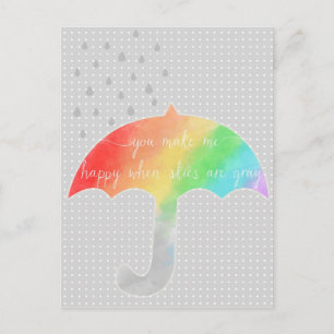 Me haces feliz postal