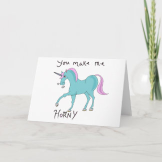 Me haces una tarjeta de unicornio caliente