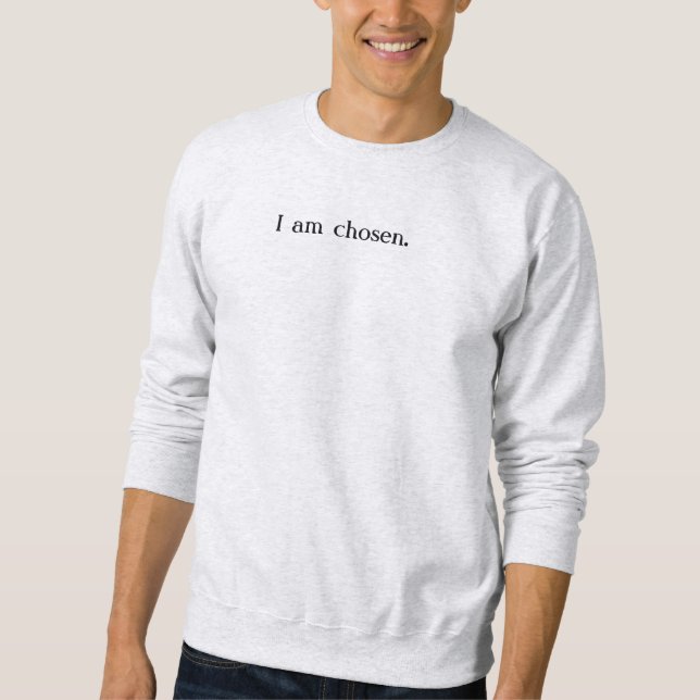 Me han elegido sudadera de cuello de crema masculi (Anverso)