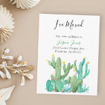 Me he mudado de nuevo Cactus de la Invitación de d<br><div class="desc">Este diseño se creó a través del arte digital. Puede ser personalizado en el área de proporcionar o personalizar eligiendo la opción de pulsar para personalizar y cambiando el nombre, las iniciales o las palabras. También puede cambiar el color y estilo del texto o eliminar el texto para un diseño...</div>