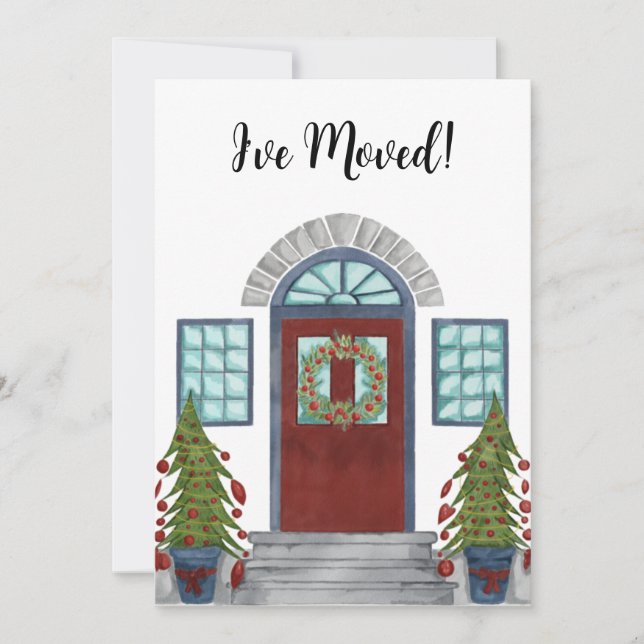 ¡Me he mudado! Invitación a casa de navidades (Anverso)