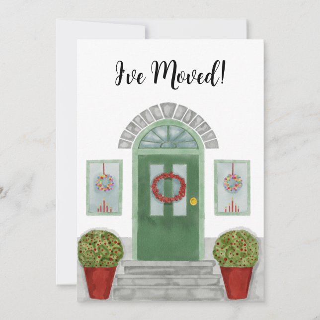 ¡Me he mudado! Invitación a casa de navidades (Anverso)