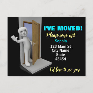 Me he mudado, tarjeta de imagen Personalizado, mud