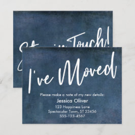 "Me he mudado" tipografía Invitación de la Marina