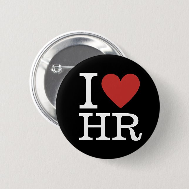 Me ❤️ HR - HR Dept - botón Pin (Anverso y reverso)
