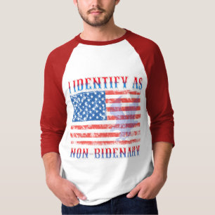 Me Identifico Como Camiseta De Bandera Norteameric