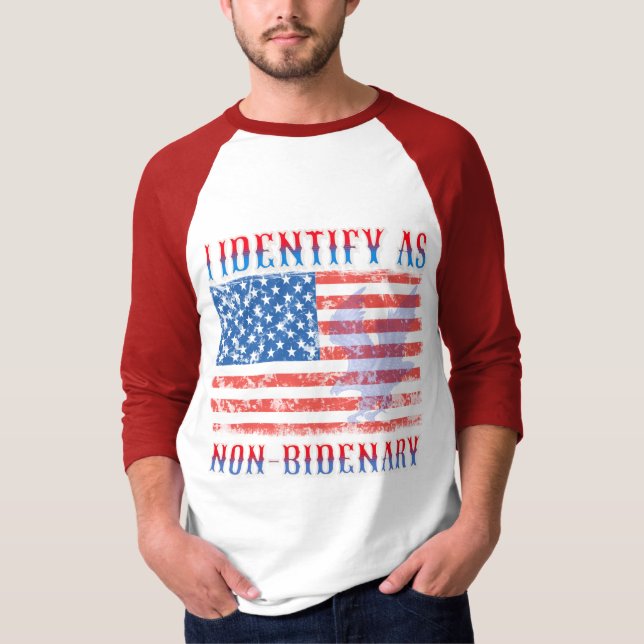 Me Identifico Como Camiseta De Bandera Norteameric (Anverso)