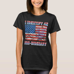 Me Identifico Como Camiseta De Bandera Norteameric