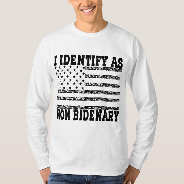 Me Identifico Como Camiseta No Bidenaria (Anverso)