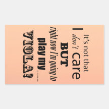 Me importa el Pegatina rectangular de Viola