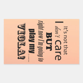 Me importa el Pegatina rectangular de Viola