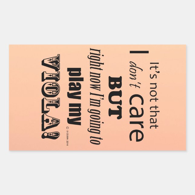 Me importa el Pegatina rectangular de Viola (Anverso)