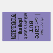 Me Importa El Pegatina Rectangular Del Violín