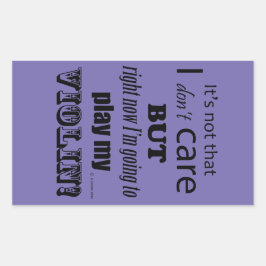 Me Importa El Pegatina Rectangular Del Violín