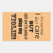 Me Importa El Pegatina Rectangular Del Violín