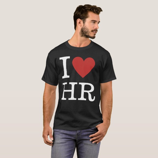 Me ❤️ la camiseta de los hombres de RR. HH. - para (Anverso completo)
