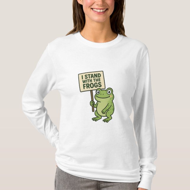 Me mantengo con las ranas – Camiseta de tipografía (Anverso)