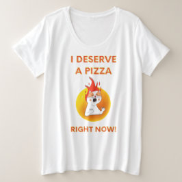Me merezco una pizza ahora mismo slogan con gato e