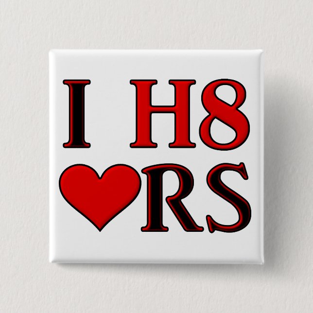 Me odio el botón divertido del corazón (Anverso)