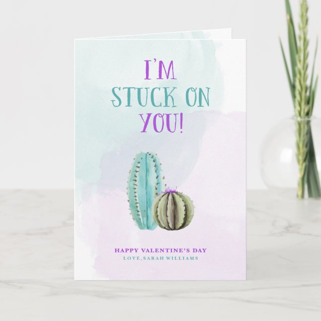 Me pegan en usted tarjeta del día de San Valentín (Anverso)