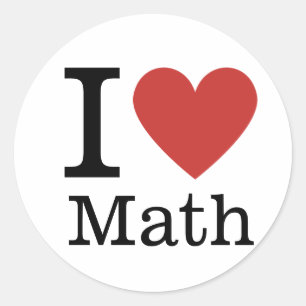 Me ❤️ PEGATINA de matemáticas